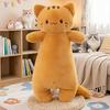 Cartoon Cat Long Hugging Pillow - Cute Plush Bedside Cushion for Sleeping
