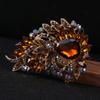 Elegant Colorful Rhinestone Glass Brooch Vibrant Color Irregular Shape Pin Shawl Scarf Suit Collar Badge Outfit Accessories