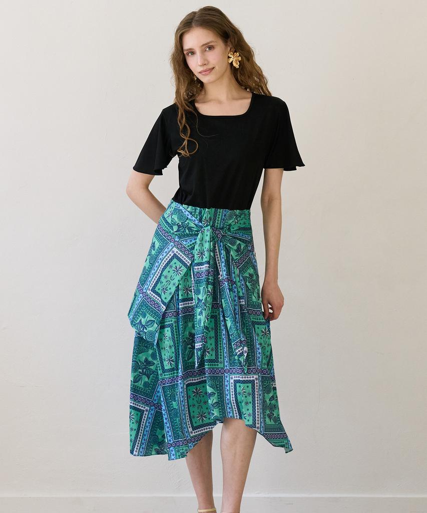 Bonide Square Neck Cover Dress Per Green