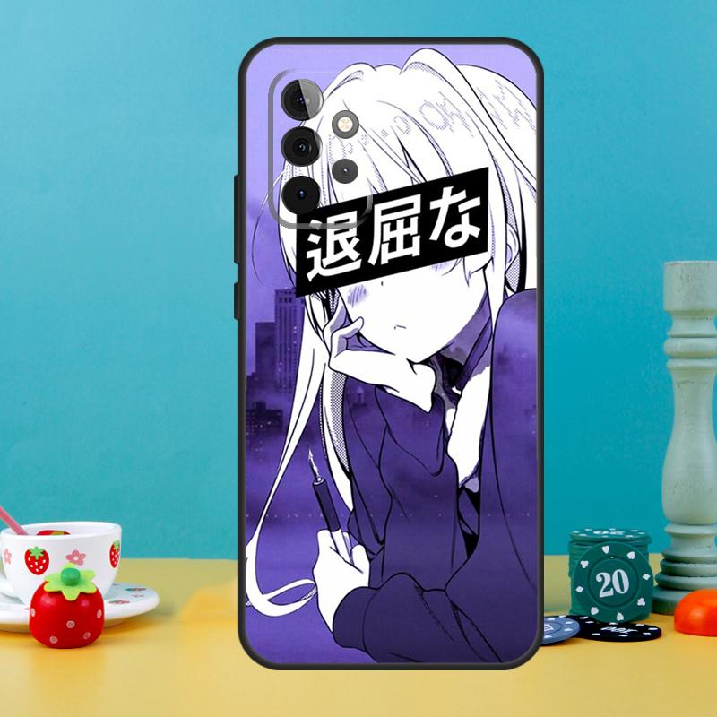 Sad Anime Aesthetic Senpai Case For Samsung Galaxy A15 A16 A05 A26 A36 A56 A52 A53 A33 A13 A34 A54 A14 A35 A55 A22 A32