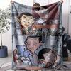 RIPMMr BBeans Throw Soft Flannel Throw Summer Blanket Lightweight Cozy Nap Blanket For Sofa Bed TravelR-I-P