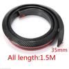 1.5 M Car Tail Carbon Fiber Spoiler Rubber Body Kit Trim Sticker Universal