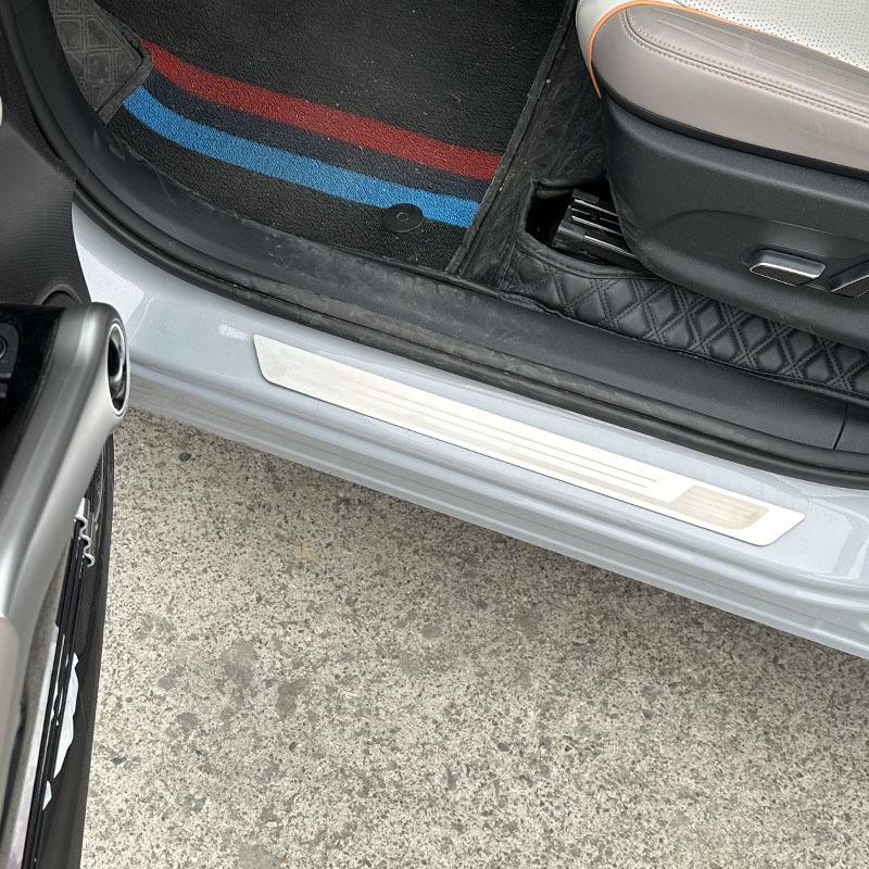 Compatible with Equation Leopard Titanium 7, Leopard 5, Leopard 8, and Titanium 3 Car Door Sill Anti-Scratch Protection Stickers.