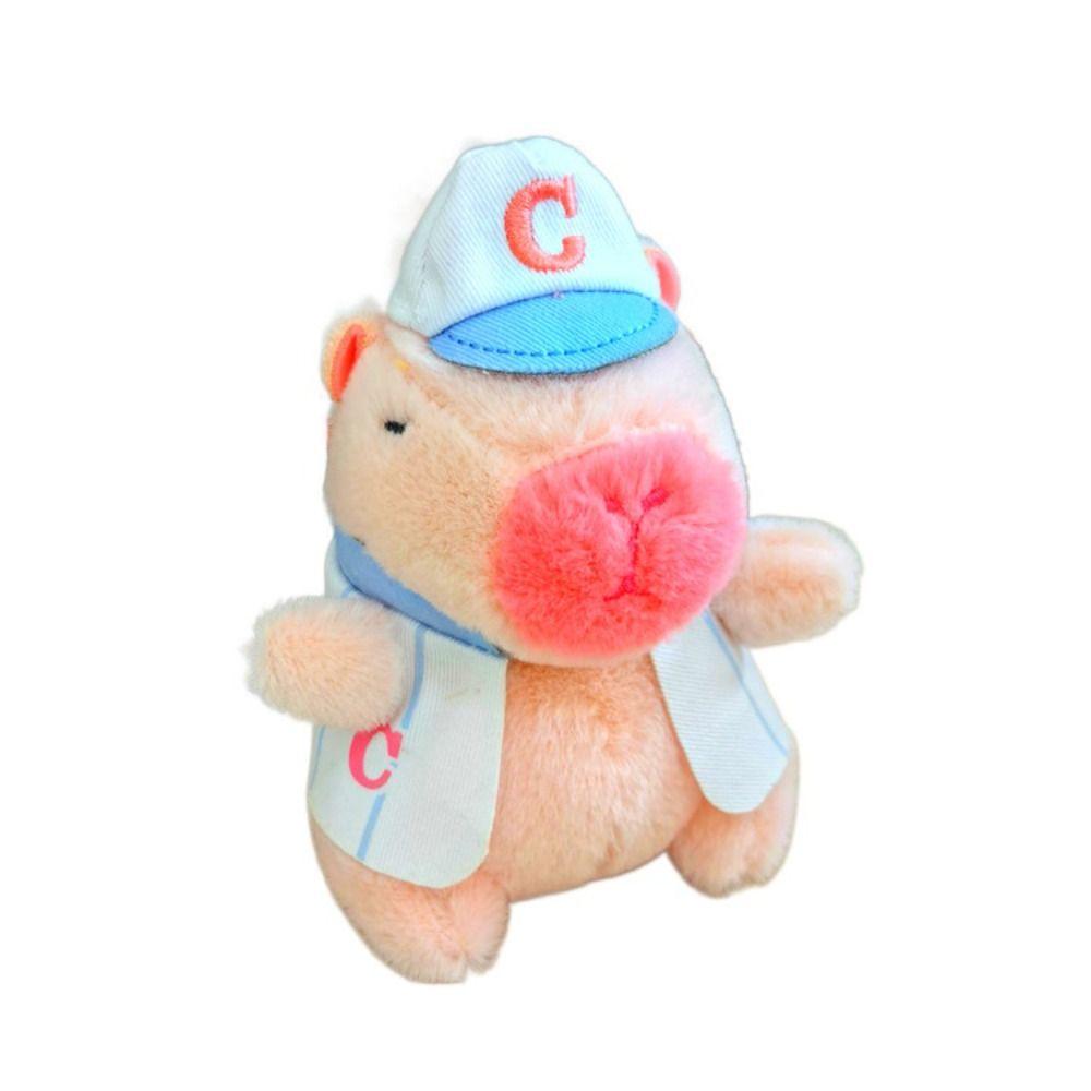 Ciondolo Capibara Simulato Portachiavi Capibara Peluche Multicolore Capibara Cartone Animato Animale Soffice Carino Giocattolo Accessori