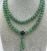 New 8mm Green Jade Tibet Buddhist 108 Prayer Beads Mala Necklace