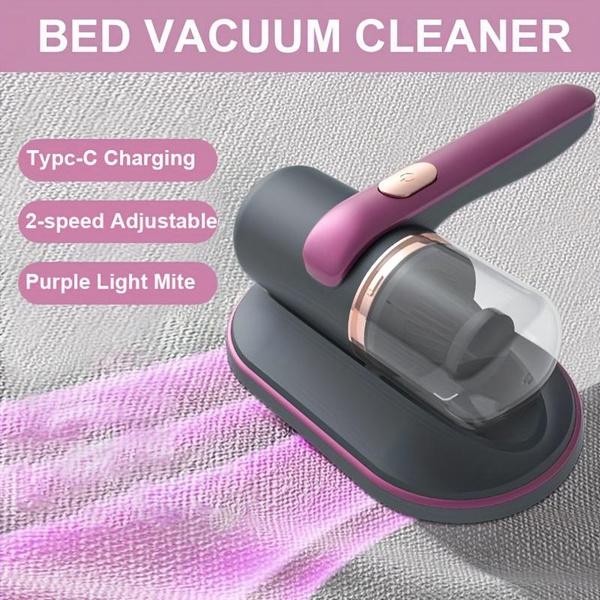 1pc, Bed Vacuum Cleaner, Super Strong Suction And Low Noise, UV Light, Washable HEPA Filter For Deep Clean, Handheld Vacuum, Mattress Vacuum Cordless