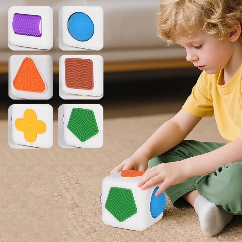 Fingertip Child Sensory Busy Cube Fidget Toy Calming Relief Anxiety Fingers Tactile Toy Kid Parish Activity Toy Gift
