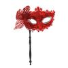 Venezianische Party Handheld Masken für Maskenball Seite Schmetterling Karnevalsparty Mardi Gras Masken mit Haltestab