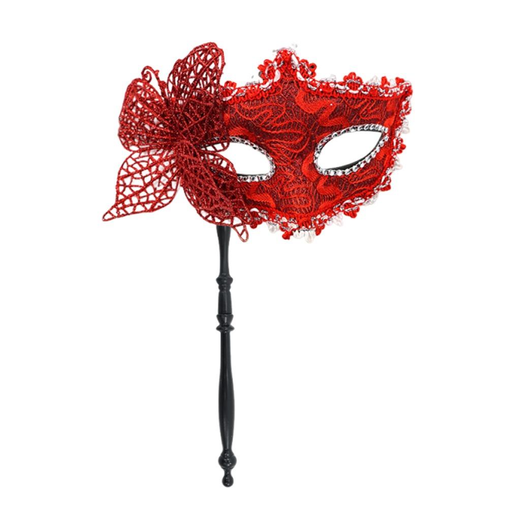 Venezianische Party Handheld Masken für Maskenball Seite Schmetterling Karnevalsparty Mardi Gras Masken mit Haltestab