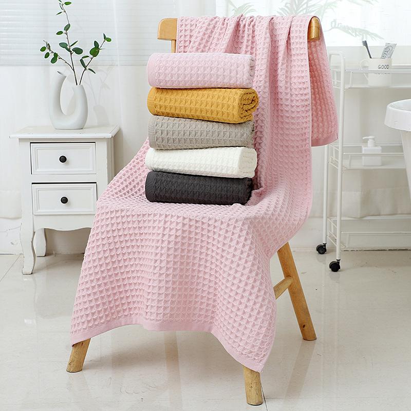 Xinjiang Pure Cotton Waffle Weave Bath Towel - Absorbent, Hanging, Home Use