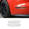Turn Signal Brake Light Lamp Cover Trim For Ford Mustang 2015- Silver Chrome