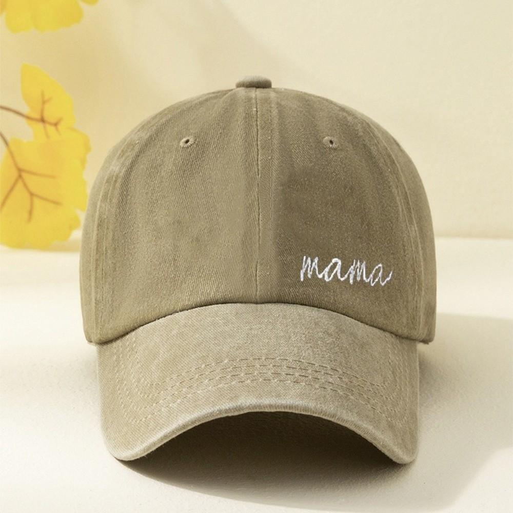 High Quality Mama Embroidery Baseball Caps Casual Washed Cotton Duck Tongue Hat Sun Cap Gift