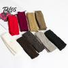 Manchons de main sans doigts polyvalents pour femmes, Manches chauffantes côtelées pour poignet et bras, Gants extensibles en tricot torsadé, Mitaines chaudes en maille douce, Manches demi-doigts pour