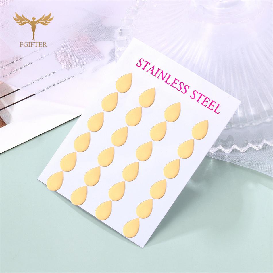 12 Pairs Simple Geometric Earrings Wholesale Round Square Star Lightning 8 Style Stainless Steel Stud Earrings Set Woman Zircon