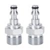 2 Piece Heavy Duty Garden Hose Fittings Couplers Joints Suitable for Vax Pressure Cleaners Metal Quick Release Couplings