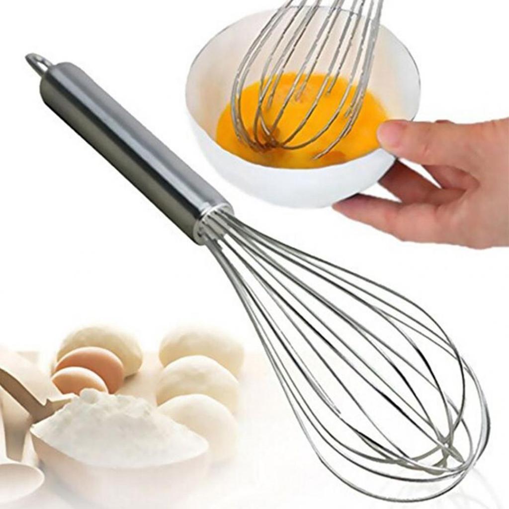8/10/12inches Stainless Steel Balloon Wire Whisk Egg Beater Mixer Baking Utensil