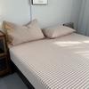 Sleeping Grid All Cotton Color Woven Washed Cotton Bed Sheet, Pure Cotton Bed Sheet, Single Piece Raised Bed Sheet