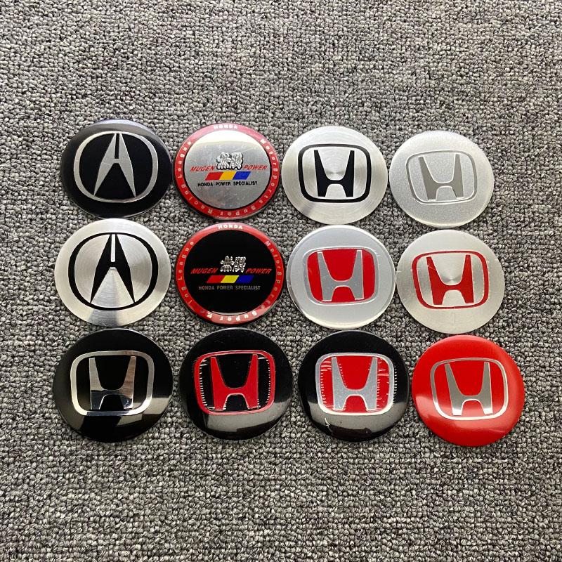 45-65mm Car Wheel Center Hub Cap Emblem Sticker Accessories For Honda Civic FIT Accord Prelude CRV 5Th City XRV CRV Uj1 HRV Odyssey