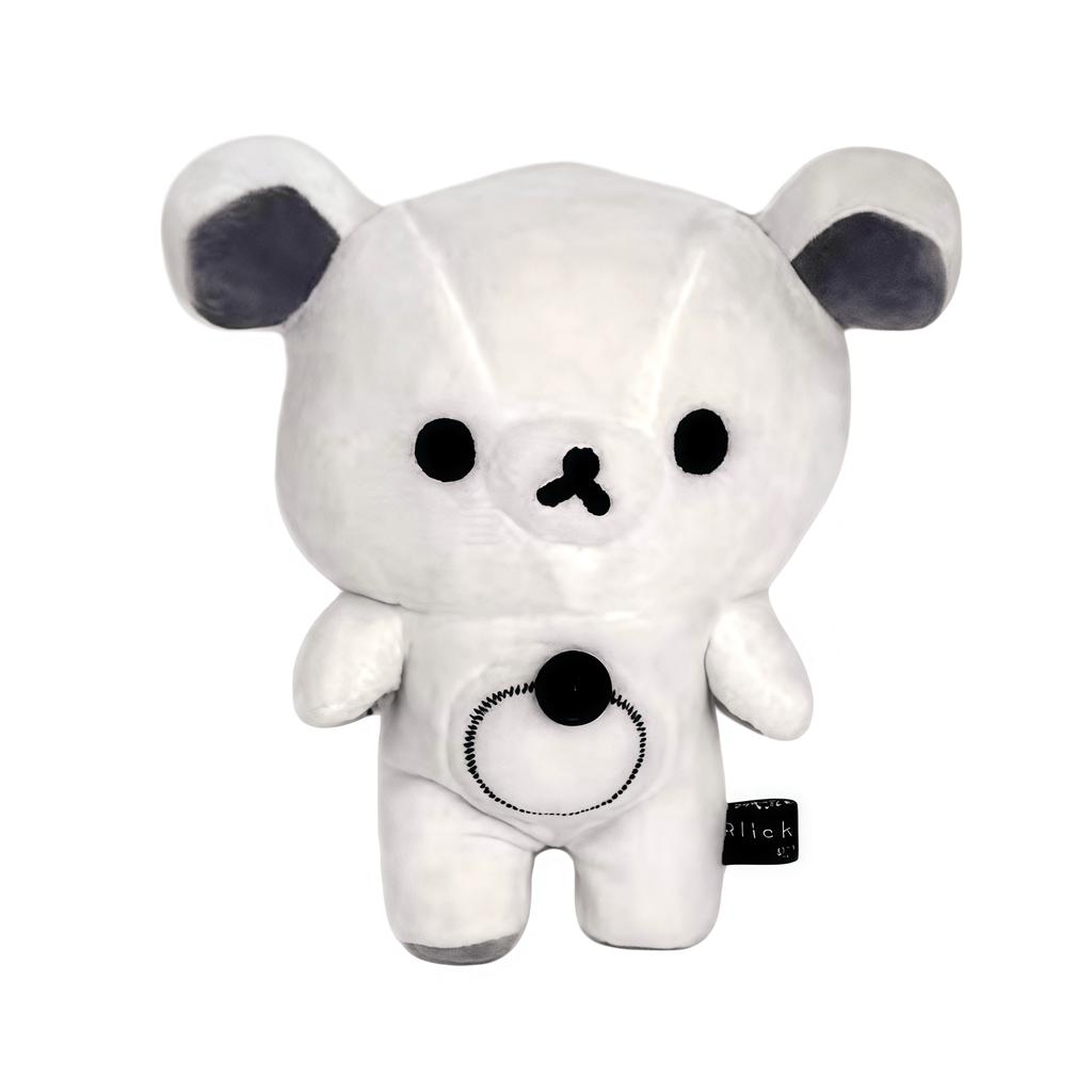 Schwarz Weiß Bär Rilakkuma Plüschtier Puppe Mit Weichem Flauschigem Cartoon Niedlichem Knopfbauch Design Für Fans Sammlung Und Täglichen Gebrauch