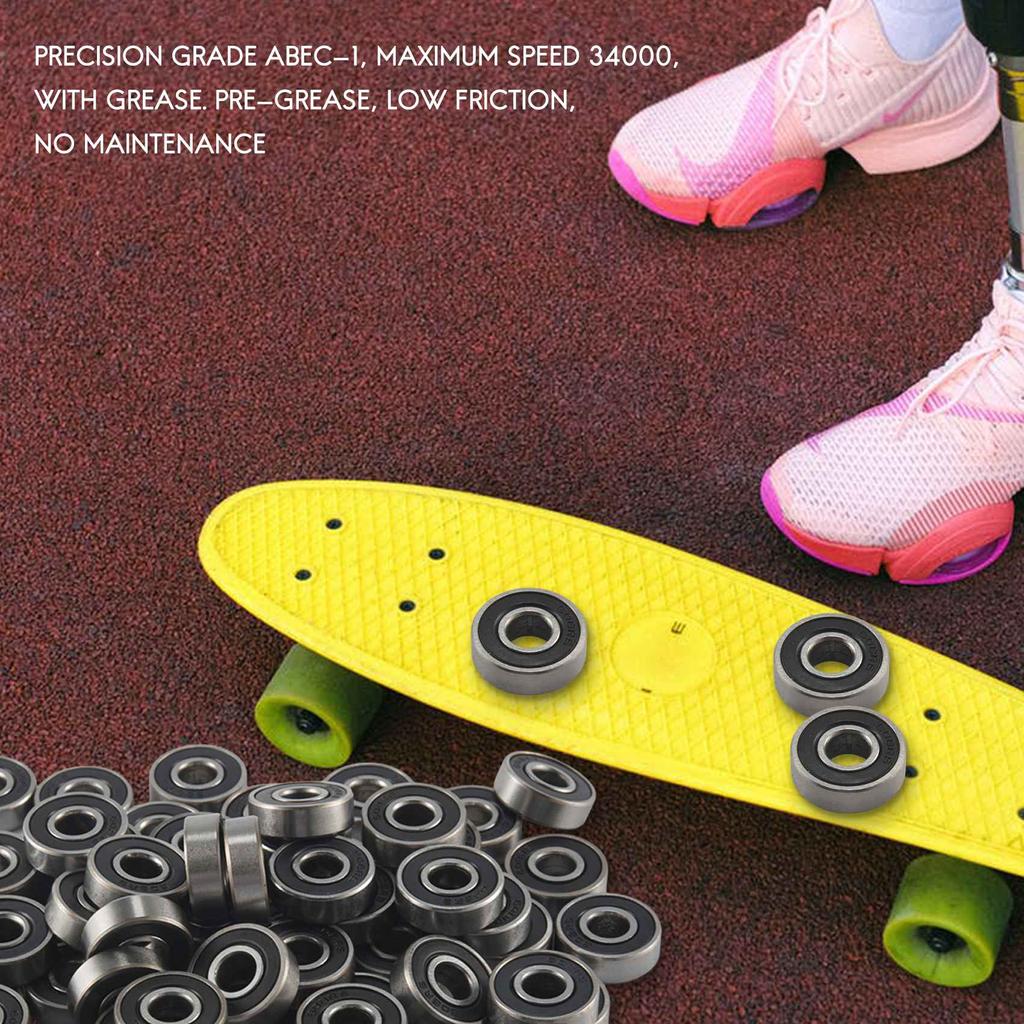Multifunction 60Pcs/Set 608 2RS Ball Bearing ABEC-5 8X22X7 Mm Deep Groove Carbon Steel Sealed Ball Bearings