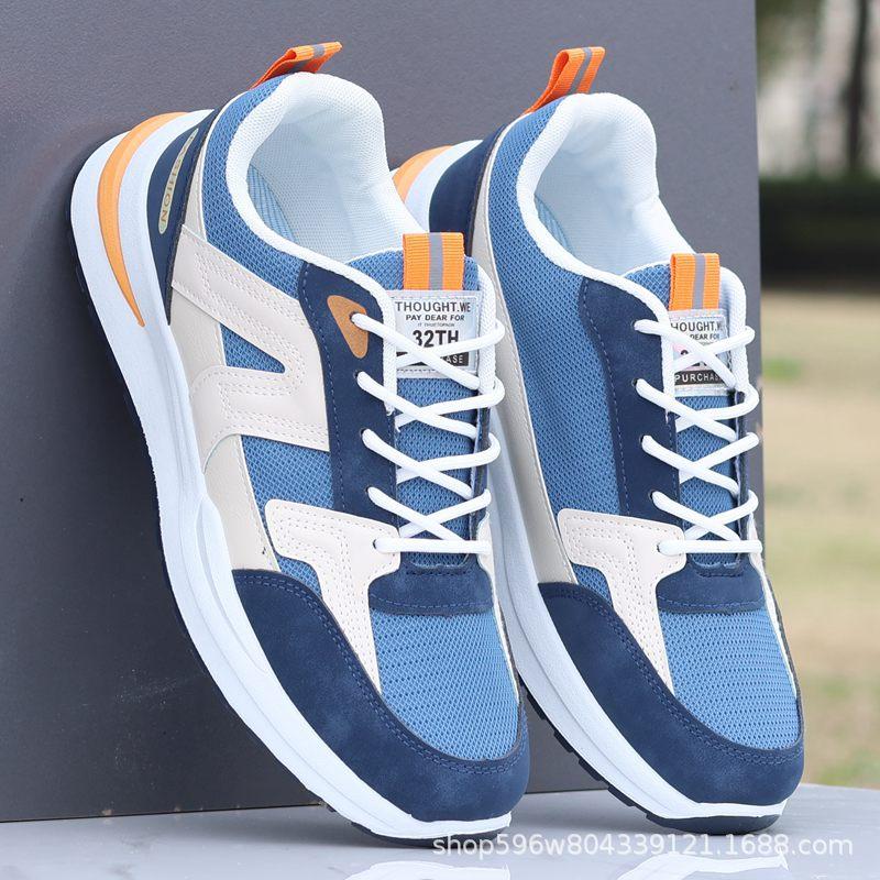 Men's Sports Shoes Men's 2024 Spring and Summer Trendy Shoes Mesh Casual Breathable Couple Popular Running Mesh Shoes