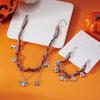 Adjustable Halloween Necklace Bracelet with Specter Bat Pumpkin Spiders Charm Alloy Jewelry Suitable for Various Occasion