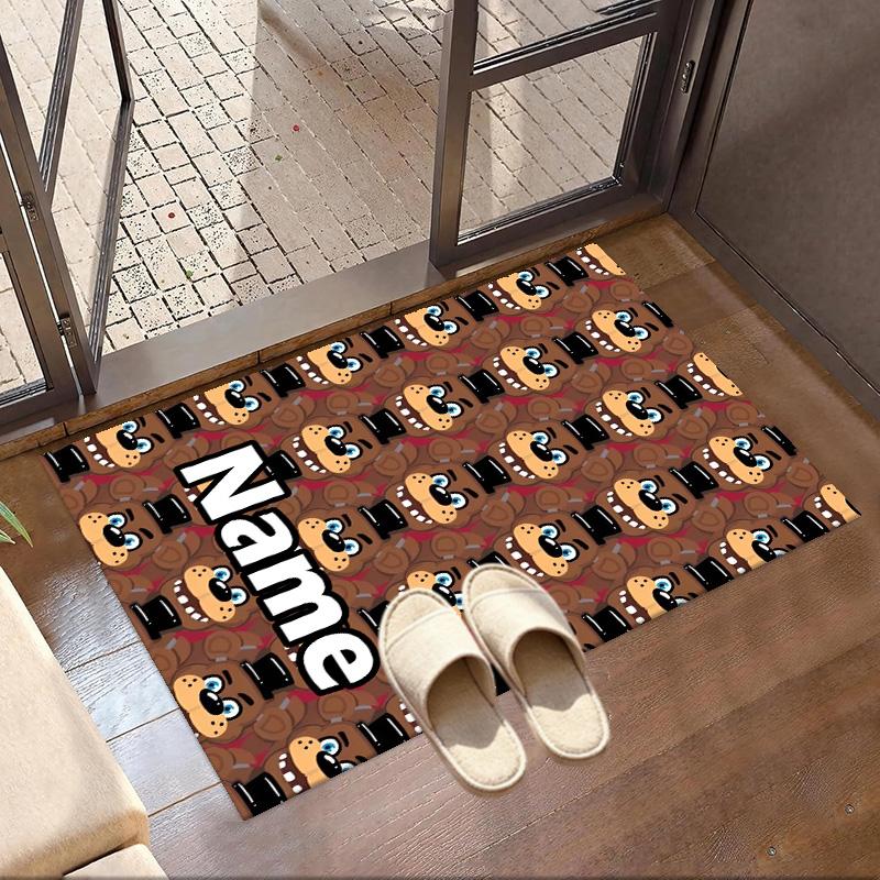 Benutzerdefinierter Name Personalisierter Five Nights at Freddy's Druckteppich, Vielseitiger Heimdekorations-Teppich, für Spielzimmer, Wohnung, Balkon, Eingangsbereich, Flur Geschenk