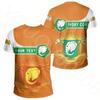 Summer Africa Round Neck Short Sleeve T-Shirt Men's 3D Printing - Ivory Coast Tee Pentagon Style