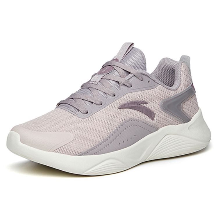 Anta Casual Shock Absorbing Breathable Lightweight Non-Slip Low-Top Running Shoes Women Sneaker Gray 122215571-3