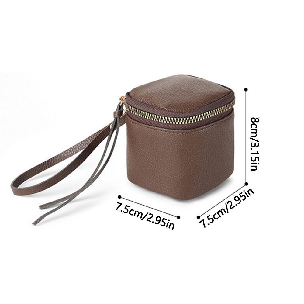Portable Lightweight Small Square Coin Purse Waterproof Headphones Storage Lipstick Storage Wrist Bag Credit Card Holder Women