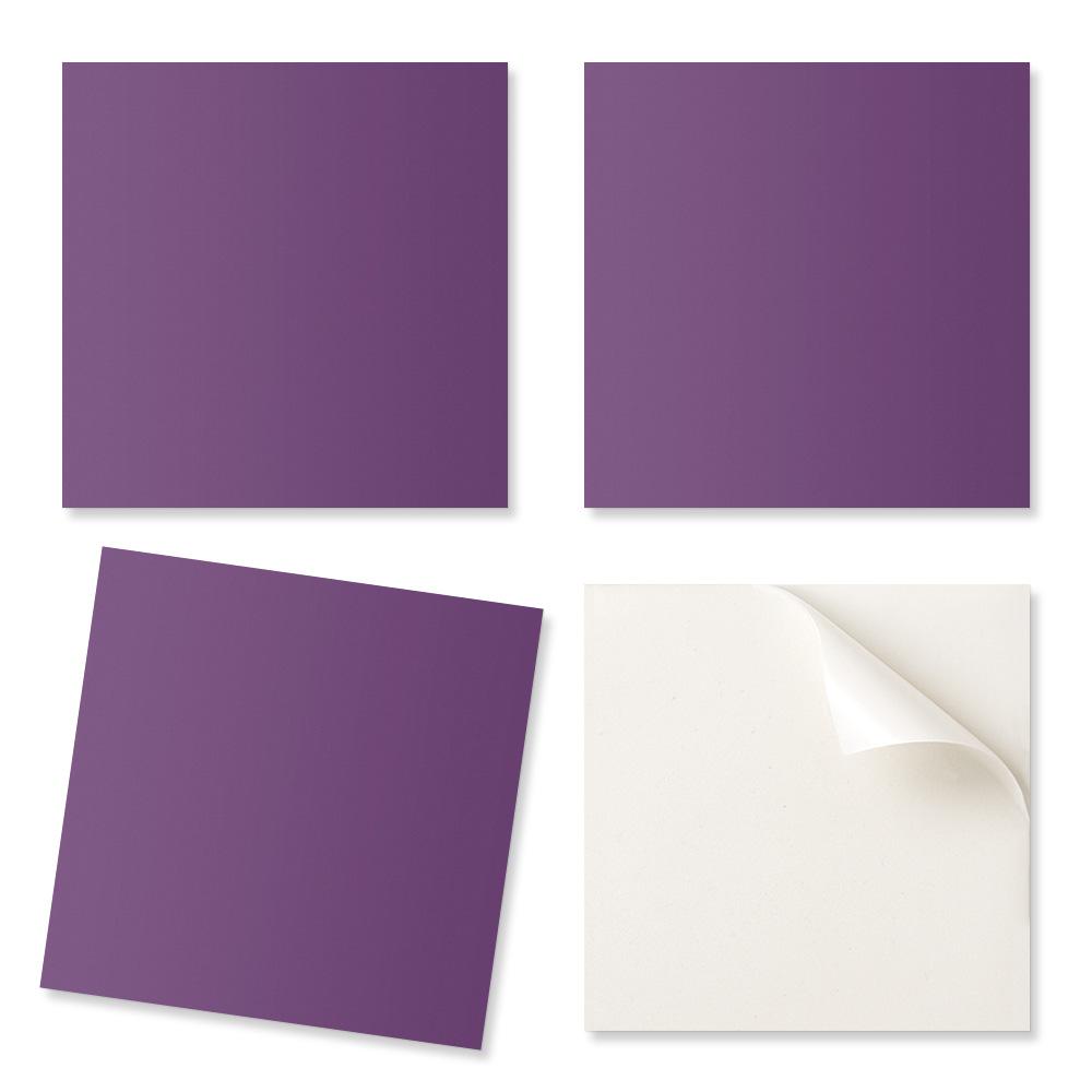 Set of Vinyl Tiles with a Motif for the Bedroom, Purple Color, 4x50x50 Cm