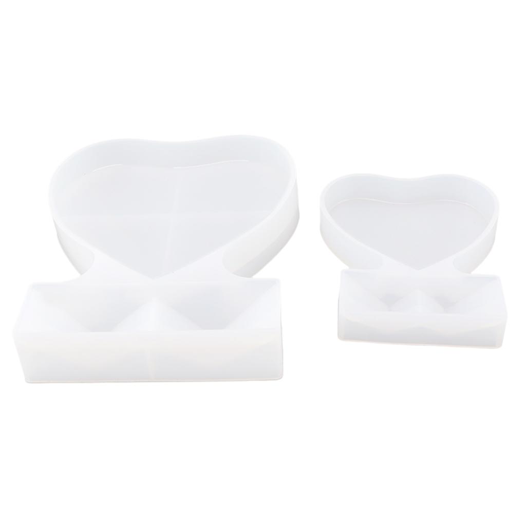 2PCS Heart Shape Photo Frame Mold Silicone Picture Mold DIY Personalized Photo Frame Mold for Home