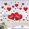 Valentinstag Fensteraufkleber, Glas Haftdeko für Schaufenster, Heimparty Deko, Glasfolie für Valentinstag 2026