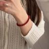 Buddha Red Beads Bracelet Chinese Style Women's Wrist Jewelry Handicraft New Year Bangle  Men