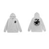 Mens Hooded Zip-Up Fleece-Lined Sweatshirt With Letter Print Casual Oversized Pullover Winter Jacket