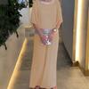 Women's Fashion Casual Summer Spring Colour Block Print 1/2 Sleeves O-Neck Trousers Pants Suits