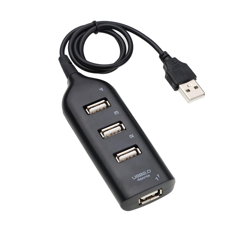 Autós Szivargyújtó Elosztó USB 2.0 Nagy Sebességű 4 Portos USB Hub Elosztó Adapter PC Számítógép Iroda Otthoni Telefon Autóhoz