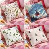 Ski Resort Prop Pillow Case Soft Plush Fabric Double-Sided Printed Cushion Cover Warm Winter Sofa Pillow Case