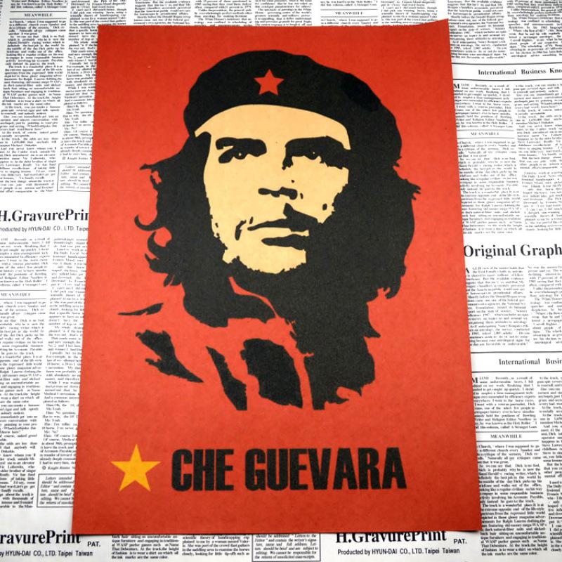 Che Guevara Red Revolution Retro Poster - Large Size for Bar/Cafe Decor