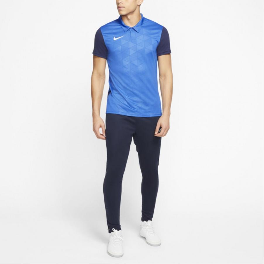 Nike Polo Shirts Men's Blue Polo Collar Moderate Straight Fit BV6725-463