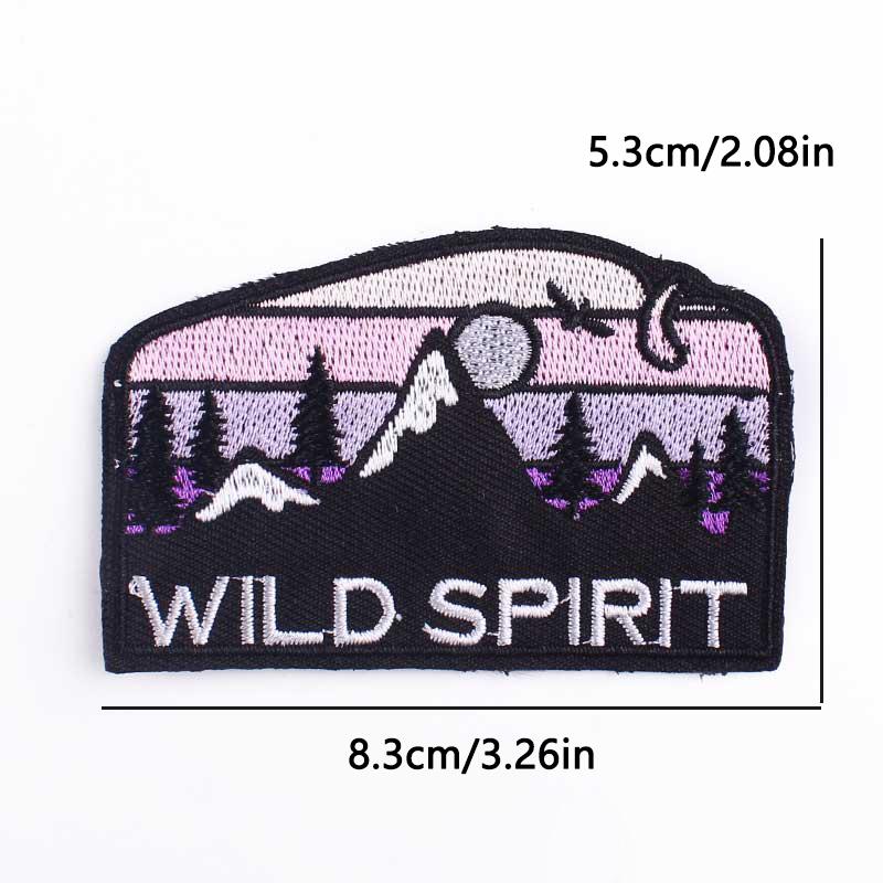 Iron On Embroidered Patch Outdoor Adventure Design Cosmic Mushroom Astronaut For Denim Jacket Hat Bag DIY Customize Decoration