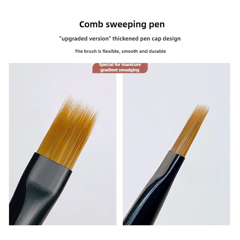 Gradient Nail Art Brush Acrylic Nail Ombre Pen DIY UV Gel Brushes Painting Drawing Flowers Nails Brush Manicure Tools