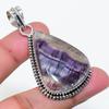 Natural Fluorite Gemstone 925 Sterling Silver Jewelry Pendant 2.05" AP-15976