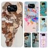 World Map Travel Plans Phone Case for Xiaomi Poco X5 X6 X7 Pro F7 Ultra M7 Redmi 15 15C 13 13C 12 12C 10 10A 10C 9 9A 9C 9T Shel