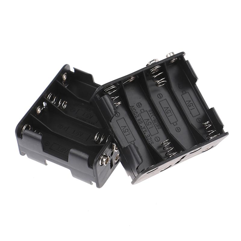 8*Aa 12V Battery Clip Slot Storage Holder Box Case With 9V Snap Connector