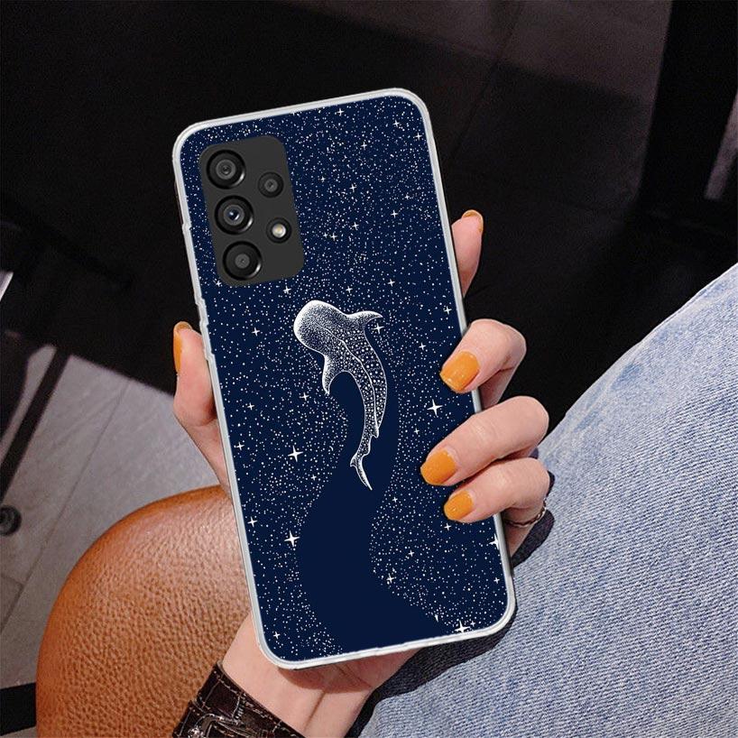 Ocean Whale Shark Phone Case For Samsung Galaxy A52 A32 A22 A12 A51 A31 A50S A30S A20S A10S Note 20 Ultra 10 Plus S10 A72 A71 Ga