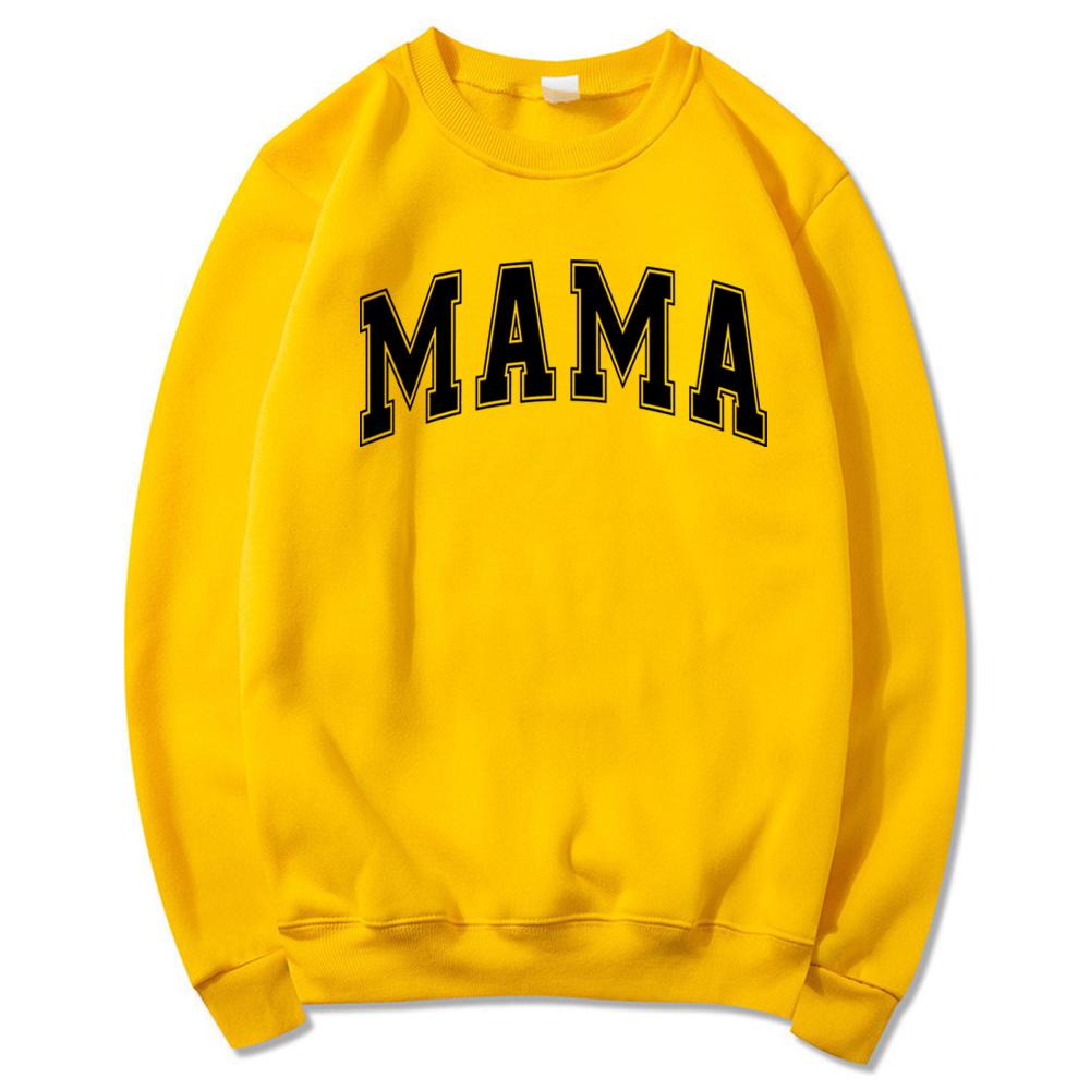Mama Varsity Sweat Maman Vie Sweat À Capuche Super Maman Chemise Fête des Mères Hauts Femmes Mode Col Rond Sweats