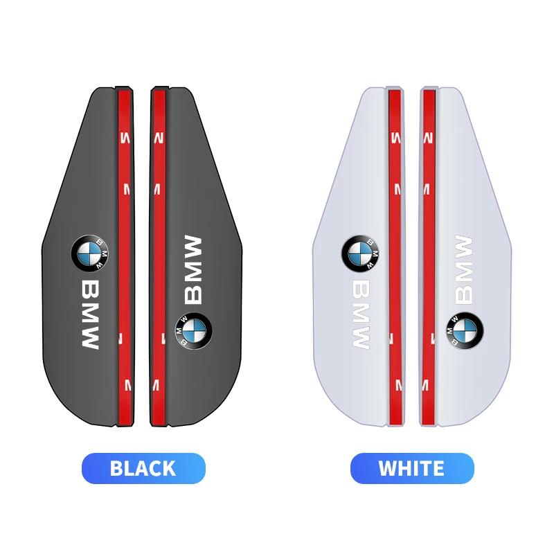 WMV2   2Pcs Car Rearview Rain Eyebrow Transparent Stickers For BMW 50 Anniversary E36 E60 E90 X2 X1 X3 X5 E46 E39 E70 M3 M5 M6 50JAHRE