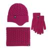 Winter Warm Knitted Scarf, Hat & Glove Set