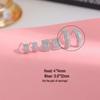 High-Grade Curved Gold Plated Silver Diamond Zircon Earrings for Women - Spring/Summer 2026